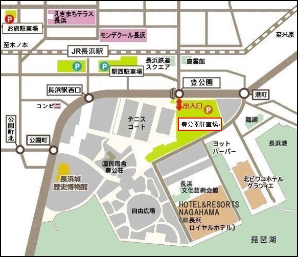 豊公園駐車場案内図