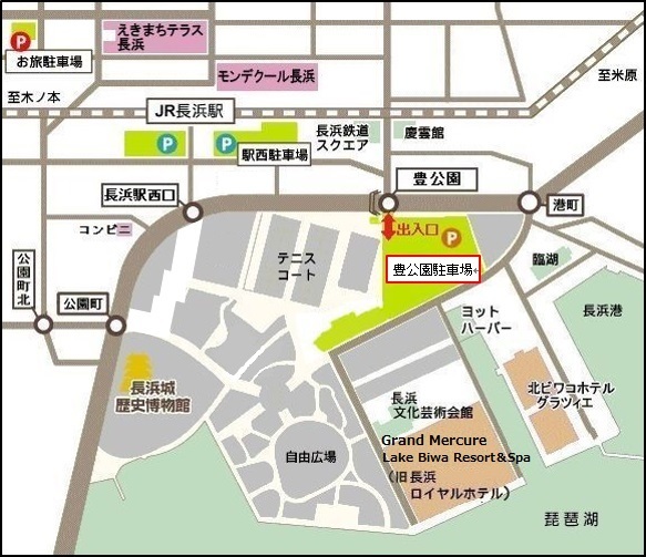 豊公園駐車場案内図