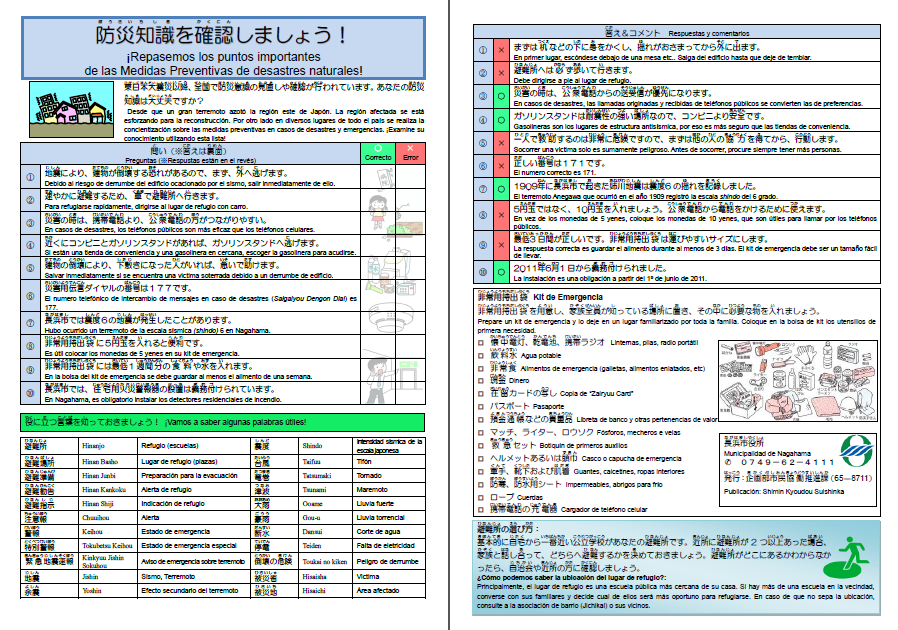 防災チラシの画像