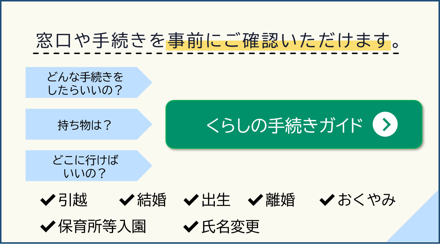 手続きガイド（長浜市トップ）