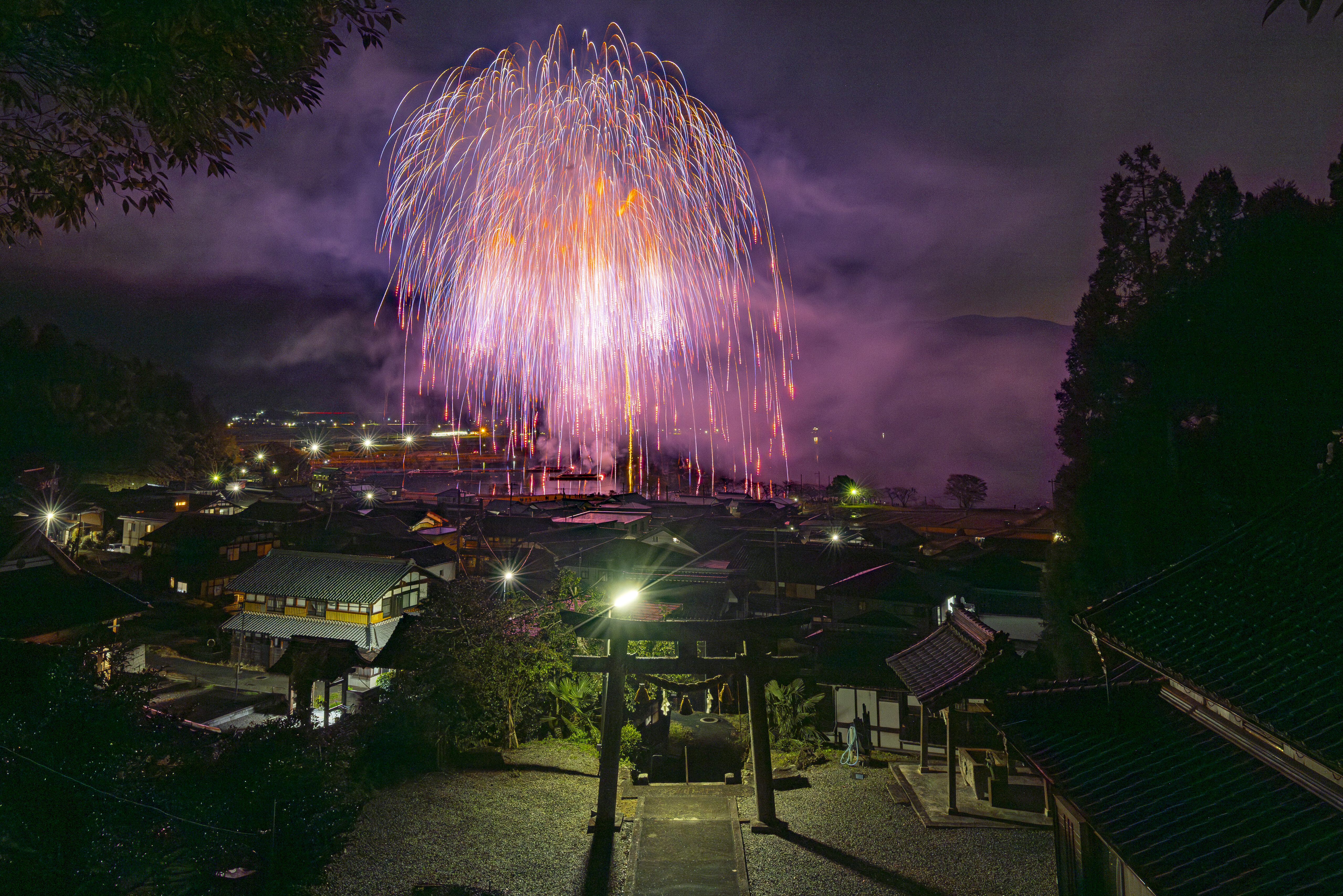 余呉湖花火