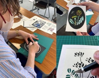 切り絵教室の写真