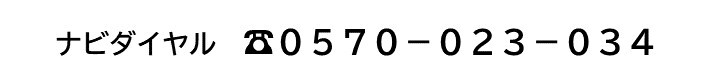 ナビダイヤル電話番号 0570-000-374