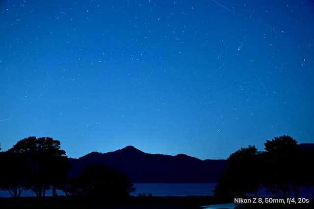 高月町片山地区からレモン彗星