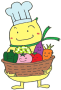 長浜市健康づくりキャラクター　むびょうたん+1　ベジたん