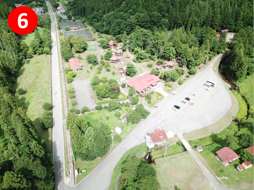 ウッディパル余呉の空撮写真