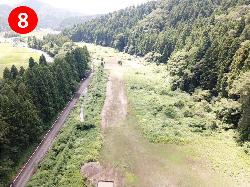 八田部発生土受入地の上空写真