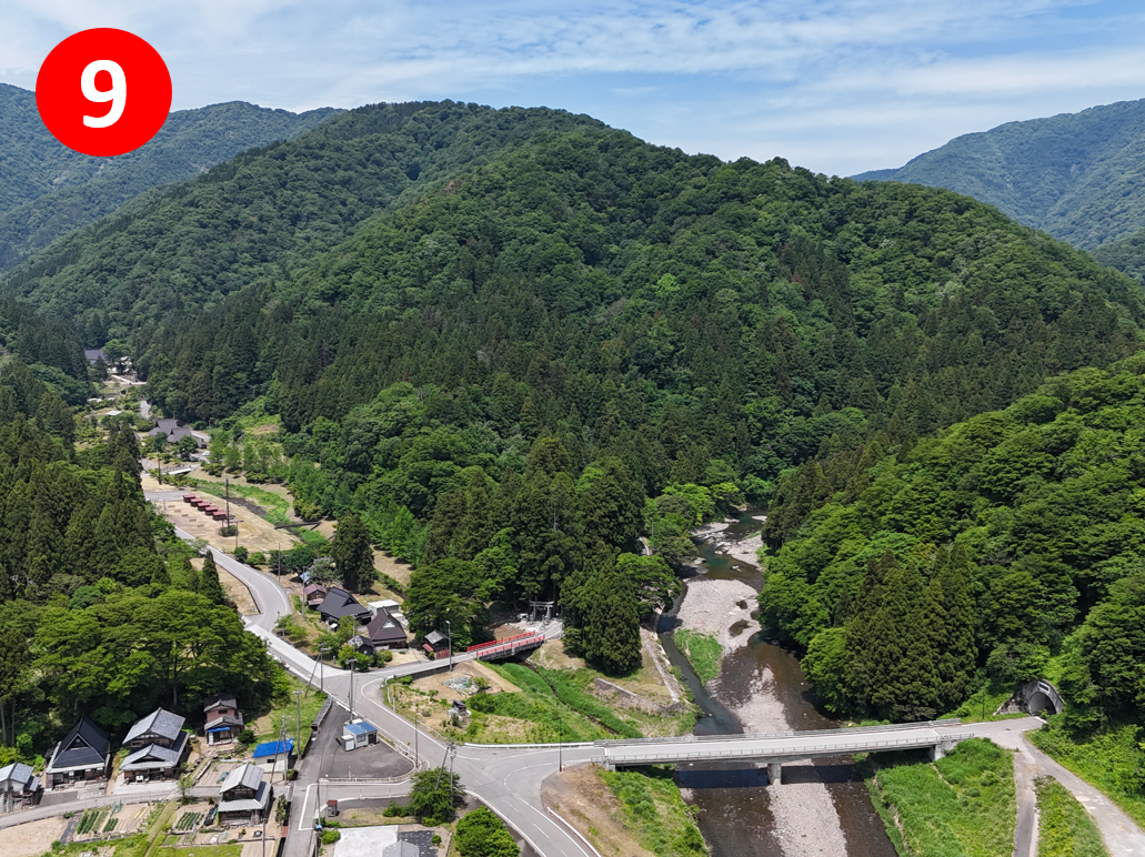残存山林(菅波地区周辺)空撮写真