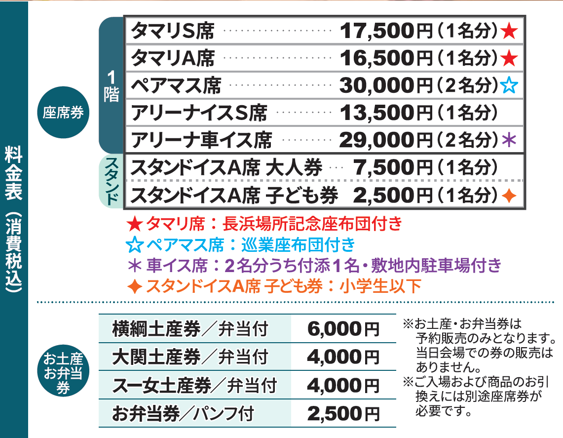 料金表