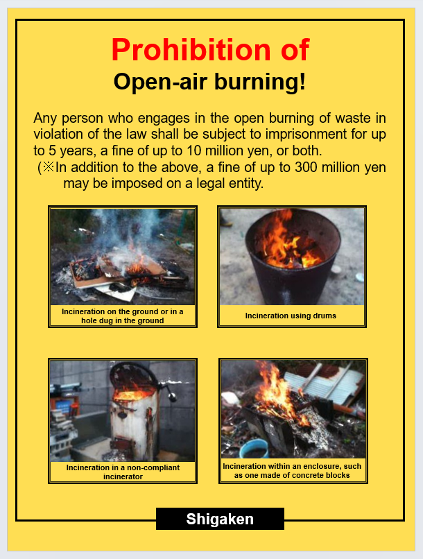 Prohibition of open-air burning 1